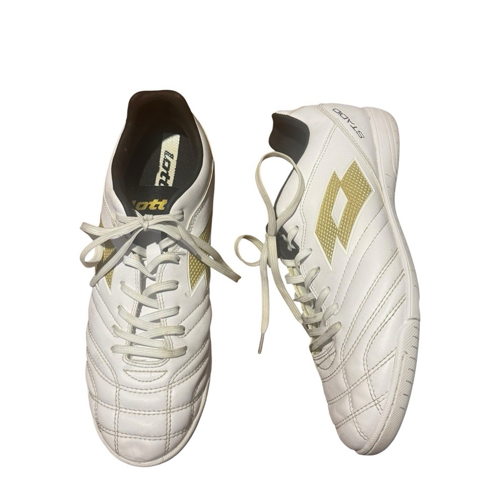 Lotto Stadio 705 Indoor Shoes White Unisex Size 7 EU 39 UK 6